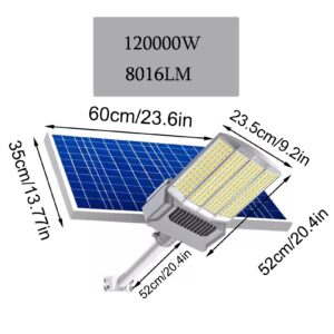 ZXXHNNAIH Solar Street Light Solar Parking Lot Lights High Conversion Rate,Can 320 ° Luminescence, for Backyard Path Parking Lot