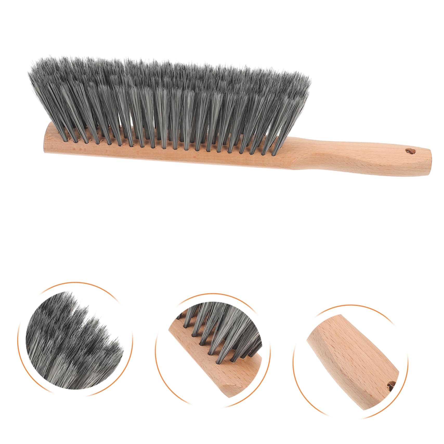 Hohopeti Long Handle Bed Brush Window Electric Scrubber Household Brush Cleaning Scrub Brushes Damp Electric Scrubbing Brush Silicon Broom with Dustpan Sweeper Kitchen Wood