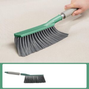 Soft Bristle Small Broom Bed Sheets Sweeping Cleaning Brush with Long Hand Camping Broom Hand Broom Brooms for Sweeping Indoor Counter Duster for Debris Hair Remover Desk Quilt Sofa Furniture