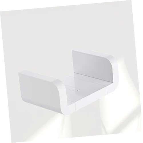 Amosfun 1pc Wall Shelf Corner Shelf Wall Mounted Bookshelf Corner Wall Mounted Shelf Wall Mounted Rack White