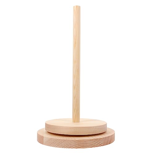 Hohopeti Spool Holder Thread Macrame Cord Tissue Holder Rack Knitting Accessory Towel Holder Stand Organizer Knitting Tool Supplies Sewing Yarn Holder Stand Lucet Fork Accessories Hand Wood