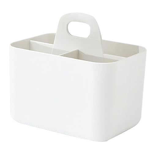 Outanaya Bathroom Accessories White Portable Toiletry Basket Unique Basket for Home The Pet Home Storage Baskets