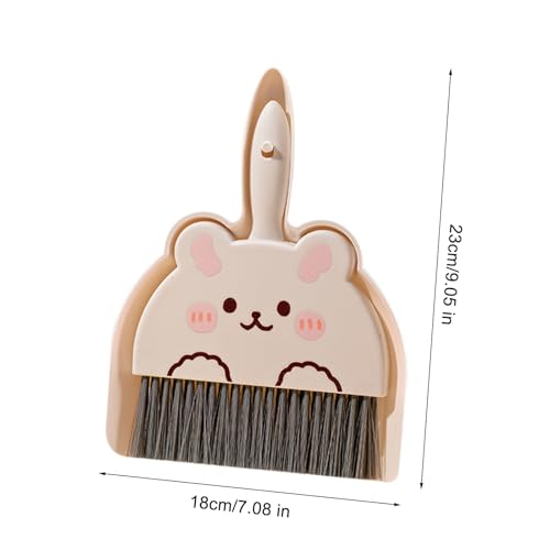 Broom with Dustpan Combo Set Rabbit Besoms and Dustpan Set for Household Desktop Cleaning Desk Sweeping Garbage Shovel Pet Children's Mini Besoms Broom Set Dust Pan and Broom Set