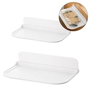 Aurgiarme Wall Mounted Foldable Storage Shelf Multipurpose Organization Holder for Kitchen Bathroom Towel Rack Supplies