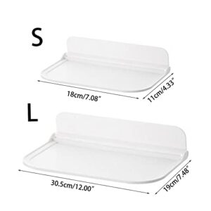 Aurgiarme Wall Mounted Foldable Storage Shelf Multipurpose Organization Holder for Kitchen Bathroom Towel Rack Supplies