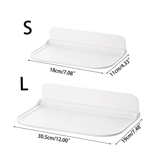 Aurgiarme Wall Mounted Foldable Storage Shelf Multipurpose Organization Holder for Kitchen Bathroom Towel Rack Supplies