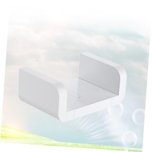 Amosfun 1pc Wall Shelf Corner Shelf Wall Mounted Bookshelf Corner Wall Mounted Shelf Wall Mounted Rack White