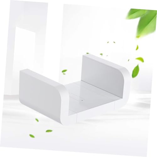 Amosfun 1pc Wall Shelf Corner Shelf Wall Mounted Bookshelf Corner Wall Mounted Shelf Wall Mounted Rack White