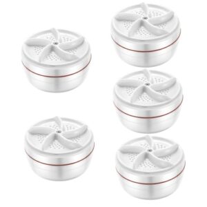 corhad 5pcs mini washing machine mini dishwasher for sink portable washer mini lavadora mini washer foot powered washing machine sink washing machine tiny washing machine white plastic