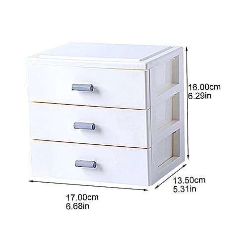 NUOBESTY Box Storage Box Small Storage Container Sundries Organizer Storage Drawers Desktop Stackable Organizer Drawers Small Container Sundry Holder Storage Bins Storage Case White Pp