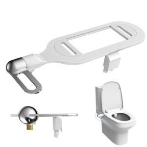 yaoliucp bidet attachment for toilet, non electric bidet toilet seat attachment with dual nozzle, adjustable toilet bidet attachment for sanitary and feminine wash, bidet attachment for toilet