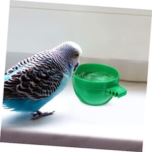 Gogogmee 36pcs Bird Cage Feeder Parrot Food Organizer Bird Feeder Bowl Bird Feeding Dish Bird Feeder Hanging Parrot Food Cup Parrot Cage Feeder Indoor Bird Feeder Pet Supplies Plastic Green