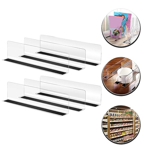 Garneck 6pcs Shelf Divider Bookends Adjustable Closet Organizer Adjustable Dividers for Drawers Supermarket Shelf Organizer Supermarket Shelf Separator Shop Drawer Dividers Magnetic Stripe