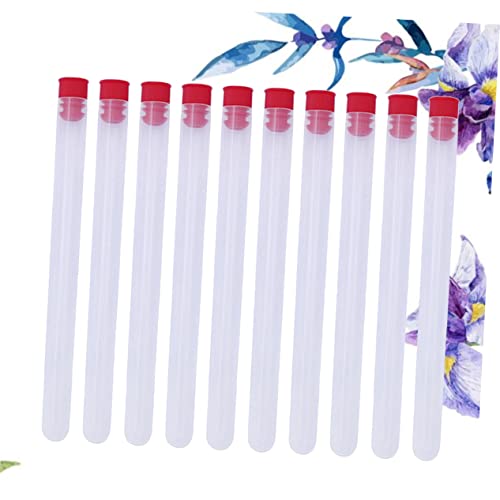 CORHAD 10 Pcs Needle Organizer Craft Storage Containers Clear Jar Bottles for Needles Storage Sewing Needle Case Tube Gummy Container with Lid Transparent Dispenser Test Tubes with Lids