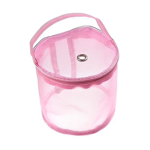 PLAFOPE 2pcs Yarn Ball Storage Crochet Needles for Yarn Crochet Storage Bag Crochet Yarn Storage Knitting Bag Woolen Yarn Storage Bucket Pink