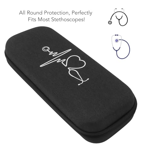 Hard Stethoscope Case - Shockproof EVA Storage Bag. Compact, Lightweight & Versatile. Protects Stethoscope and Other Medical Devices. Ideal for Nurses