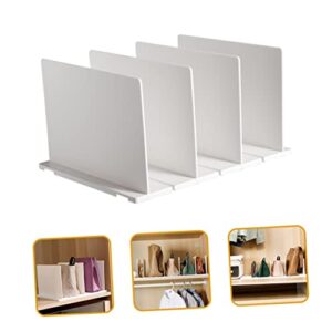 Hohopeti Partition Plate Cabinet Shelves Closet Shelves Separators Table Wardrobe Organizing Dividers Clear Wardrobe Dividers Book Shelf Dividers Clear Shelf Plastic White