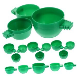 gogogmee 36pcs bird cage feeder parrot food organizer bird feeder bowl bird feeding dish bird feeder hanging parrot food cup parrot cage feeder indoor bird feeder pet supplies plastic green