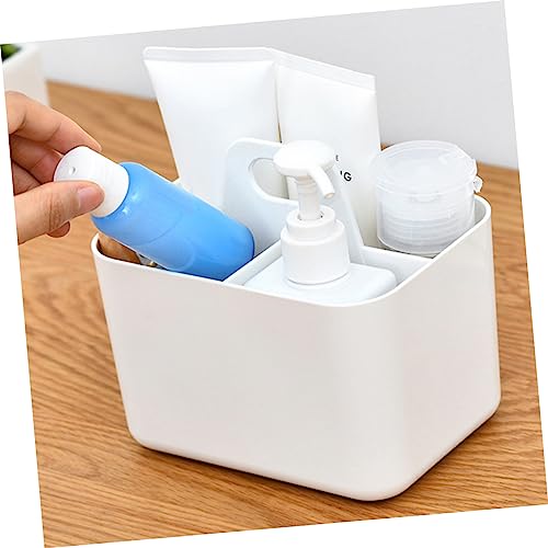 Outanaya Bathroom Accessories White Portable Toiletry Basket Unique Basket for Home The Pet Home Storage Baskets