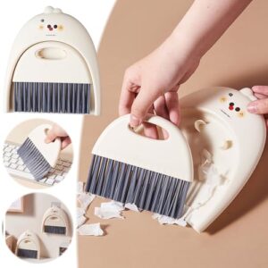 Broom with Dustpan Combo Set Small and Dustpan Set Plastic Desktop Cleaning Brush Children's Mini Household Thick Garbage Broom Set Dust Pan and Broom Set Cleaning Tools Apartment Home Essentials