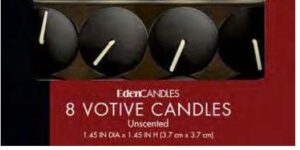 votive candles premium quality - black set of 8