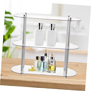 Unomor Multi-Layer Shelf Bathroom Rack Plate Display Stands Multi-Layer Makeup Shelf Table Top Display Stand Desktop Storage Rack Two Tier Bathroom Counter Organizer Desk Vanity The Pet