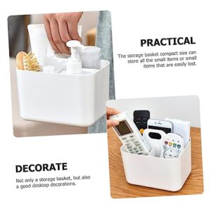 Outanaya Bathroom Accessories White Portable Toiletry Basket Unique Basket for Home The Pet Home Storage Baskets