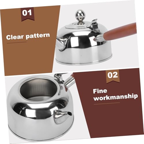 VINTORKY 1pc Kettle Boiling Teapot Portable Coffee Maker Portable Induction Cook Top Electric Espresso Maker Travel Coffee Cup Greek Coffee Pot Coffee Espresso Machine 304 Stainless Steel