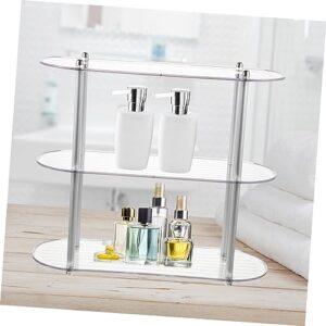 Unomor Multi-Layer Shelf Bathroom Rack Plate Display Stands Multi-Layer Makeup Shelf Table Top Display Stand Desktop Storage Rack Two Tier Bathroom Counter Organizer Desk Vanity The Pet