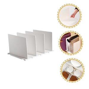 Hohopeti Partition Plate Cabinet Shelves Closet Shelves Separators Table Wardrobe Organizing Dividers Clear Wardrobe Dividers Book Shelf Dividers Clear Shelf Plastic White