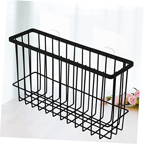 CORHAD Kitchen Storage Rack Counter Basket Shower Scrubby Door Plate Bathroom Organizer Faucet Adhesive Lids Kitchen Storage Shelf Rack Pickle Crock Stackable Hooks Wall Cabinet Black