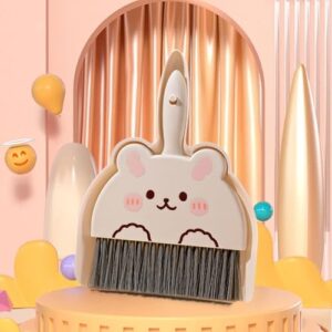 Broom with Dustpan Combo Set Rabbit Besoms and Dustpan Set for Household Desktop Cleaning Desk Sweeping Garbage Shovel Pet Children's Mini Besoms Broom Set Dust Pan and Broom Set