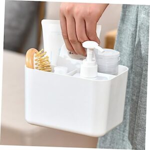 Outanaya Bathroom Accessories White Portable Toiletry Basket Unique Basket for Home The Pet Home Storage Baskets