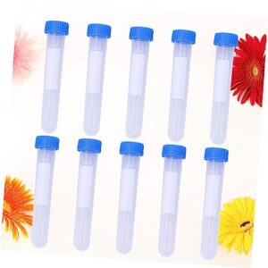 Hohopeti 10 Pcs Bottles for Needles Storage Container with Lid Clear Container Compartmentalized Storage Containers Craft Storage Containers Sewing Needles Container Bead Kit Bead Container