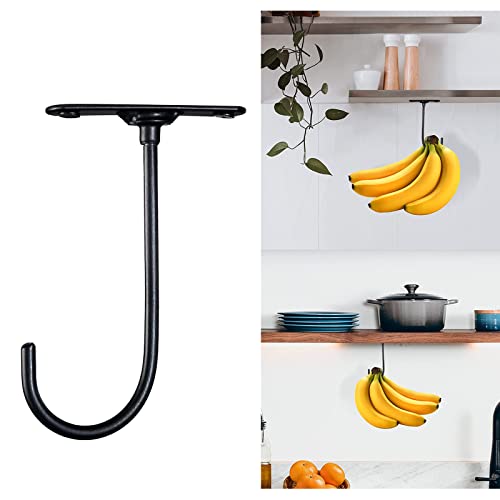 Aurgiarme Banana Holder Hook Keep Bananas Under Cabinet Hook Bananas Hanger for Kitchen Items Home Utensils Towel Storage