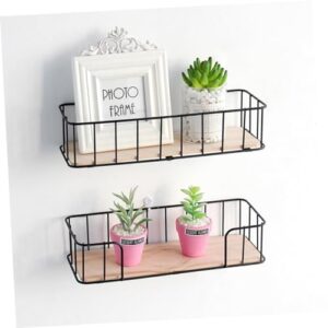 CAXUSD 2pcs Bathroom Storage Mounted Storage Shelf Home Storage Rack Bookshelf for Office Storage Stand Wall Mounted Shelves for Storage Floating Bookshelves Hanging Wall Wooden