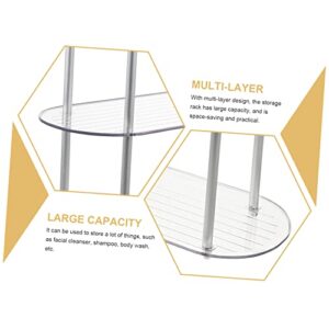 Unomor Multi-Layer Shelf Bathroom Rack Plate Display Stands Multi-Layer Makeup Shelf Table Top Display Stand Desktop Storage Rack Two Tier Bathroom Counter Organizer Desk Vanity The Pet