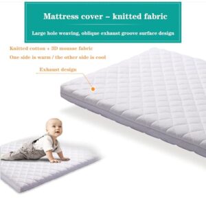 Queen Mattress Topper, 2In Natural Coir Mattress, Completely Double-Sided Splicing Mattress, Medium to Hard, Removable and Washable(45.6 * 24in)