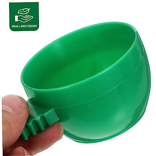 Gogogmee 36pcs Bird Cage Feeder Parrot Food Organizer Bird Feeder Bowl Bird Feeding Dish Bird Feeder Hanging Parrot Food Cup Parrot Cage Feeder Indoor Bird Feeder Pet Supplies Plastic Green