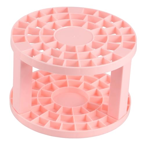 NUOBESTY Children's Painting Pen Holder Pencils for Paint Brushes Desk Organizers Paintbrush Stand Multi Holes Pen Holder Paint Organizer and Storage Paintbrush Holder Plastic Pink