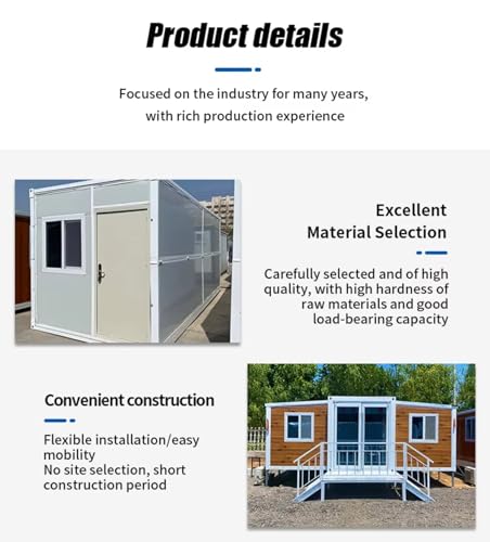 Compact Portable Container Home 20ft Expandable Container House with Kitchen Bathroom 2 Bedrooms