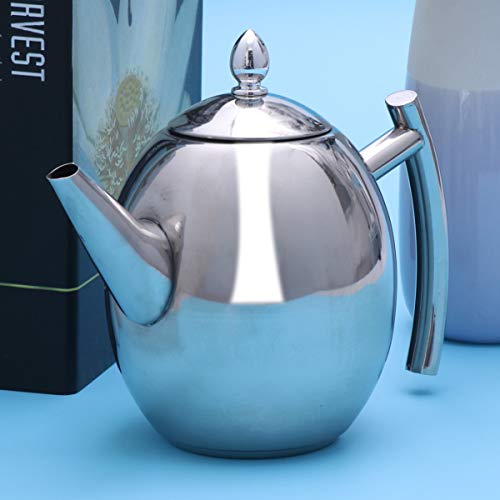 OKUMEYR Teapot Hand Drip Brewing Kettle Coffee Espresso Maker Stovetop Water Whistling Coffee Cup Stool Covers Round Gas Top Boiled Kettle Espresso Mugs Coffee Pot Gas Water Heater Silver