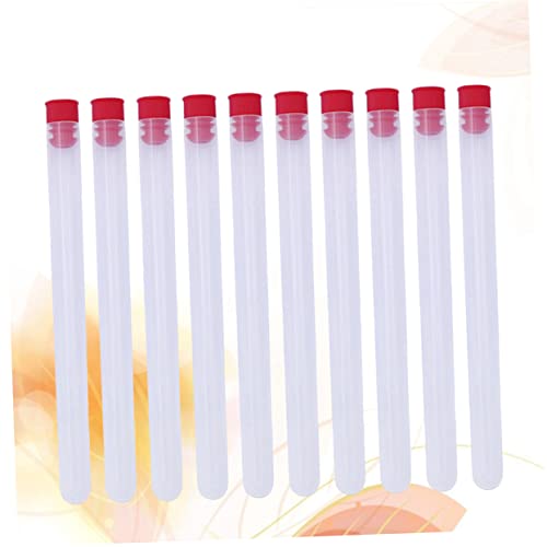 CORHAD 10 Pcs Needle Organizer Craft Storage Containers Clear Jar Bottles for Needles Storage Sewing Needle Case Tube Gummy Container with Lid Transparent Dispenser Test Tubes with Lids