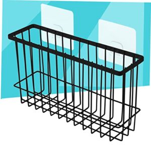 HOLIDYOYO Bathroom Shelf Underwire Wire Storage Baskets Kitchen Counter Hooks Accessories Rustproof Wire Basket Closet Organizer Bins Pickle Crock Tank Shower Stall Bathroom Organizer Black