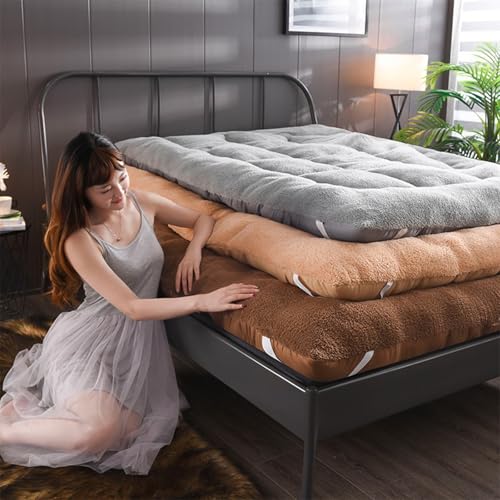 Extra Thick Futon Mattress Traditional,Thicken Tatami Mat Sleeping Pad Foldable Roll Up Mattress Dormitory Mattress Pad Floor Lounger Pillow Bed(A3,180x200cm)