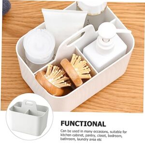 Outanaya Bathroom Accessories White Portable Toiletry Basket Unique Basket for Home The Pet Home Storage Baskets