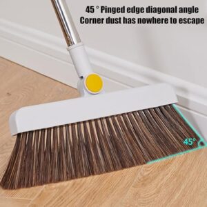 Broom with Dustpan Combo Set Brooms and Dustpan Set Double-Layer Scraper Foldable Dustpan Sweeping Brooms 180-degree Rotatable Brooms for Vertical Storage Broom Set Dust Pan and Broom Set