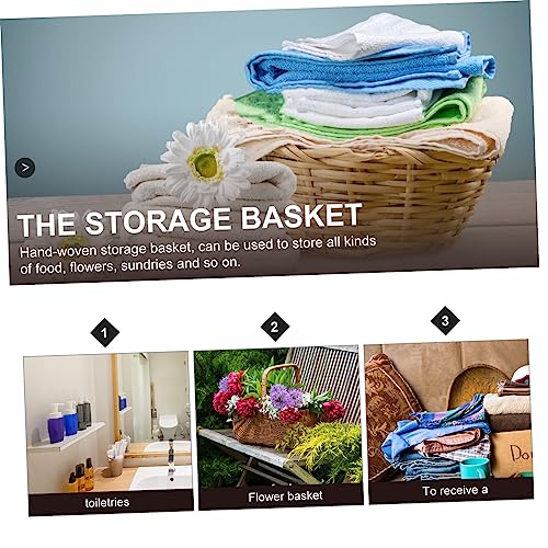 Outanaya Straw Storage Box Bathroom Counter Organization Basket with Dividers Divided Wicker Basket 5 Compartment Organizer Rustic Toilet Paper Basket Snack Toys Basket Divided Basket Khaki