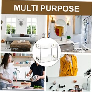 Unomor Double Shelf Bathroom Counter Organizer Home Supplies Cupboard Shelf Countertop Vanity Organizer Bathroom Shelf Organizer Cabinet Dresser 2 Tier Storage Shelf The Pet Transparent