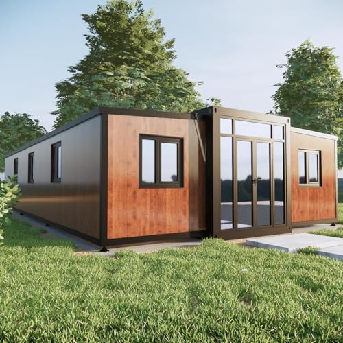 20Ft 40Ft Prefabricated Tiny Folding Homes Extendable Cabin Container House with 2 3 4 Bedrooms and Kitchen